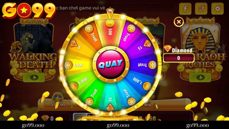 Tận Dụng Vòng Quay Miễn Phí và Thưởng Bonus - Go99